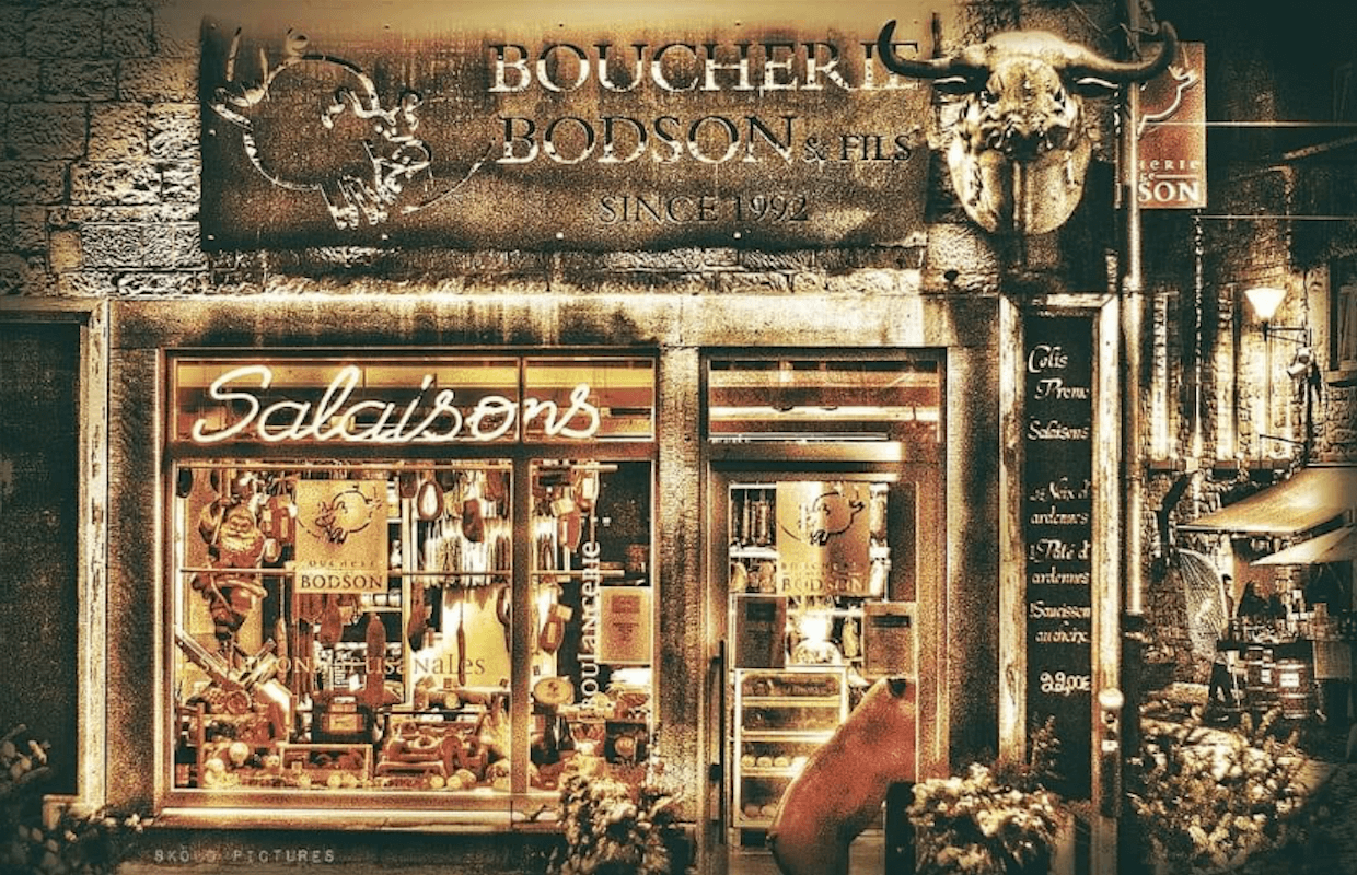 Façade boucherie Bodson
